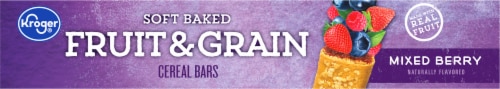 Kroger® Fruit & Grain Mixed Berry Cereal Bars Perspective: right