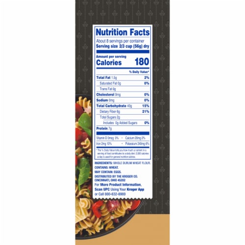 Kroger® 100% Whole Grain Salad Rotini Pasta Perspective: right