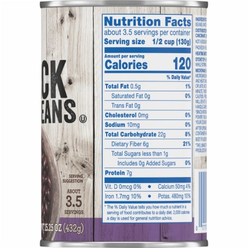 Kroger® No Salt Added Black Beans Perspective: right
