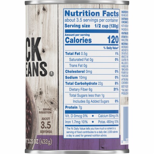 Kroger® No Salt Added Black Beans Perspective: right