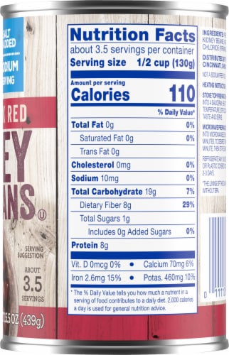 Kroger® No Salt Added Dark Red Kidney Beans Perspective: right