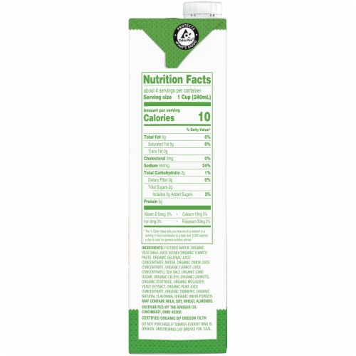 Simple Truth Organic™ Fat Free Vegetable Broth Perspective: right