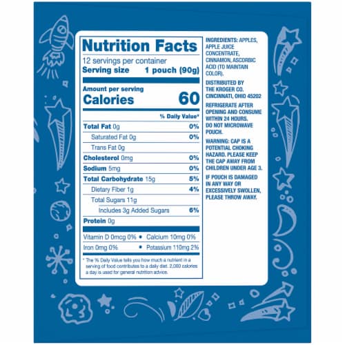Kroger® Apple Cinnamon Applesauce Pouches Perspective: right