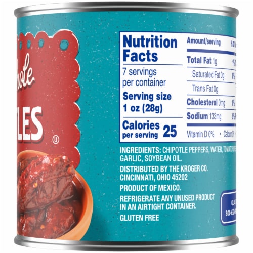 Kroger® Gluten Free Whole Chipotle Peppers in Adobo Sauce Perspective: right