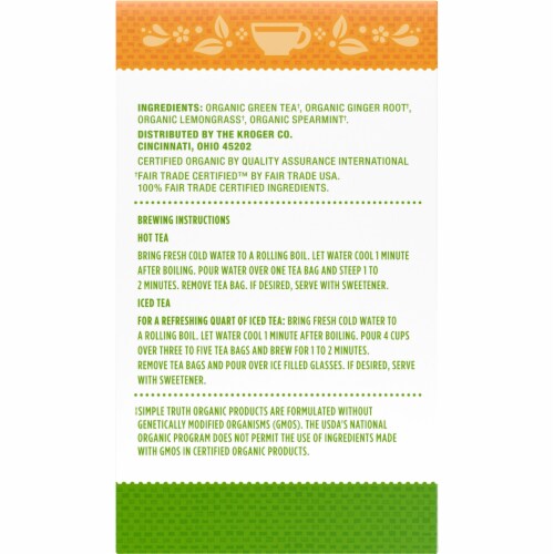 Simple Truth Organic™ Ginger Green Tea Perspective: right