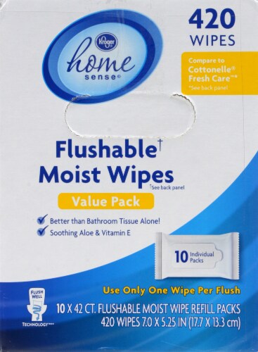 Kroger® Flushable Moist Wipes Value Pack Perspective: right