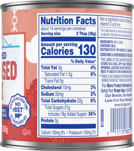 Kroger Sweetened Condensed Milk 14 Oz