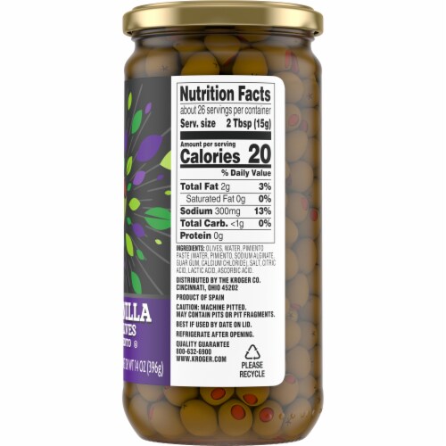 Kroger® Manzanilla Salad Olives with Pimiento Perspective: right