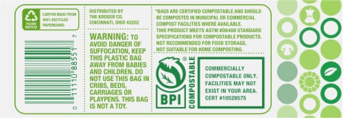 Simple Truth® 2.6 Gallon Compostable Small Kitchen Trash Bags Perspective: right
