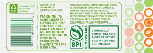 Simple Truth® 13 Gallon Compostable Tall Kitchen Trash Bags Perspective: right