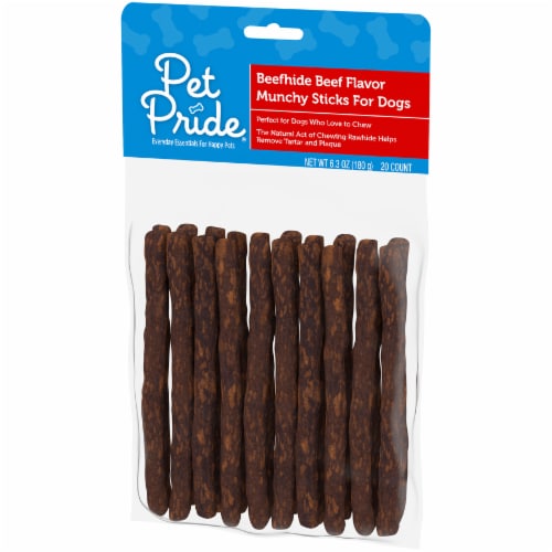 Pet Pride® Beefhide Beef Flavor Munchy Sticks for Dogs Perspective: right