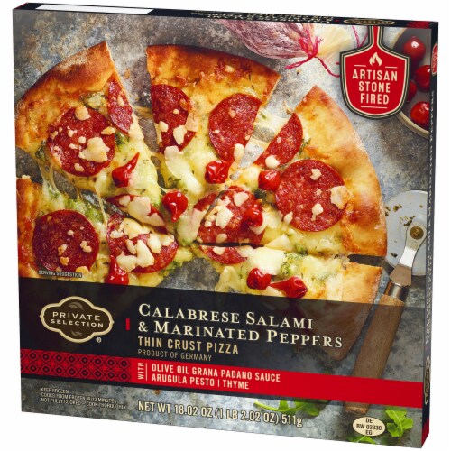 Private Selection® Calabrese Salami & Marinated Peppers Thin Crust Frozen Pizza Perspective: right