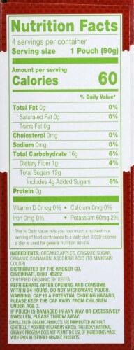 Simple Truth Organic® Cinnamon Applesauce Pouches Perspective: right