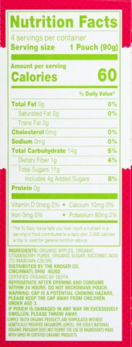 Simple Truth Organic® Strawberry Applesauce Pouches Perspective: right