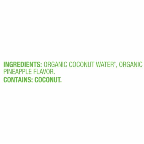 Simple Truth Organic® Pineapple Flavored No Sugar Added Coconut Water Carton Perspective: right