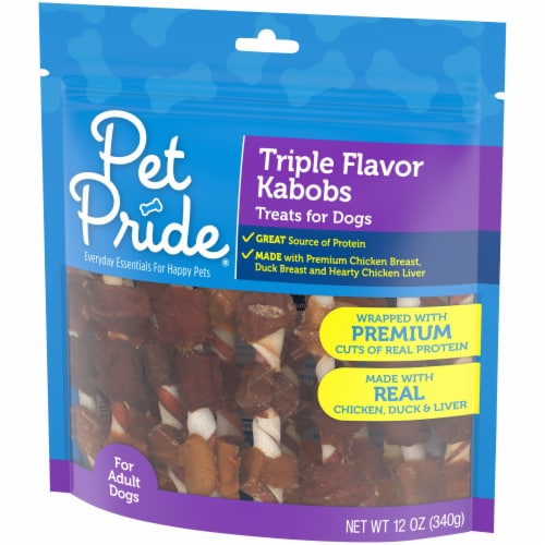 Pet Pride® Triple Flavor Kabobs Dog Treats Perspective: right