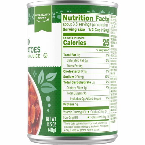 Simple Truth Organic® Diced Tomatoes in Tomato Juice Perspective: right
