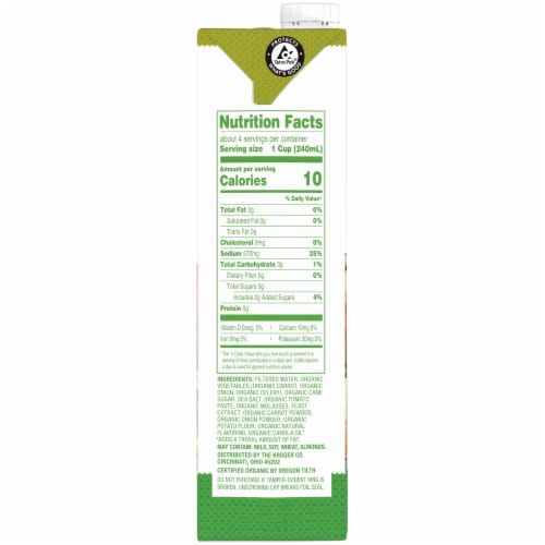 Simple Truth Organic™ Fat Free Vegetable Stock Perspective: right