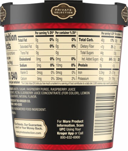 Private Selection® Raspberry Sorbet Pint Perspective: right