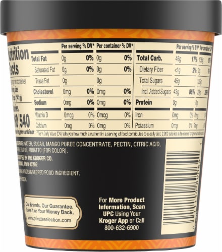 Private Selection® Mango Sorbet Pint Perspective: right