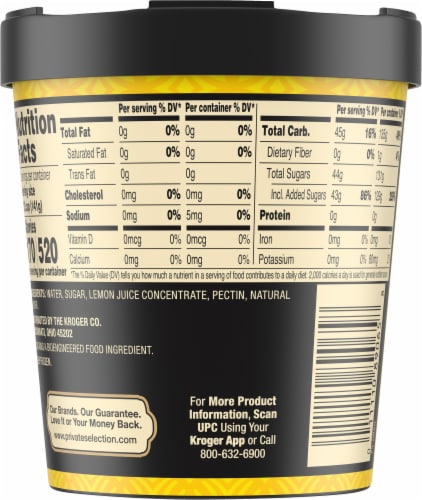 Private Selection® Lemon Sorbet Pint Perspective: right