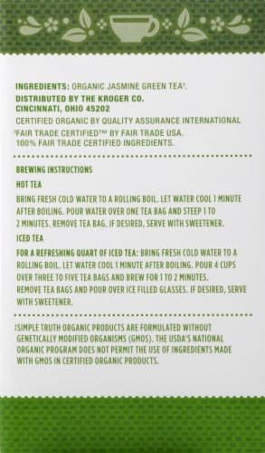 Simple Truth Organic® Jasmine Green Tea Bags Perspective: right