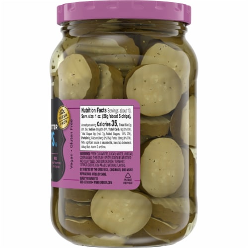 Kroger No Sodium Bread Butter Pickle Chips 16 Fl Oz Kroger