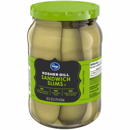 Kroger® Kosher Sandwich Slims Dill Pickles Perspective: right