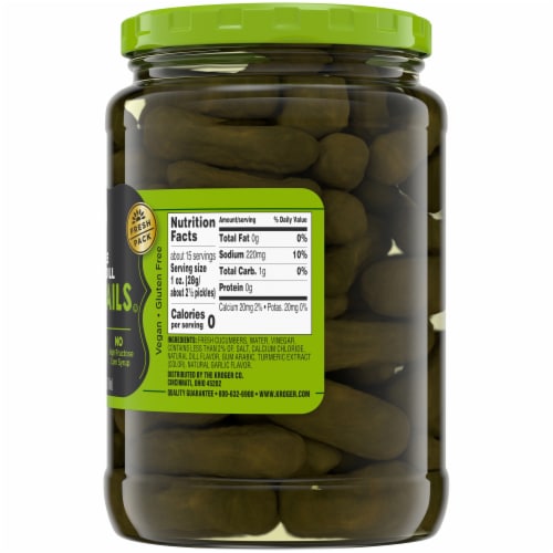 Kroger® Whole Kosher Dill Cocktail Pickles Perspective: right