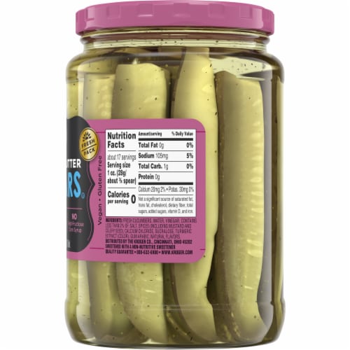 Kroger® Sugar Free Bread & Butter Pickle Spears Perspective: right