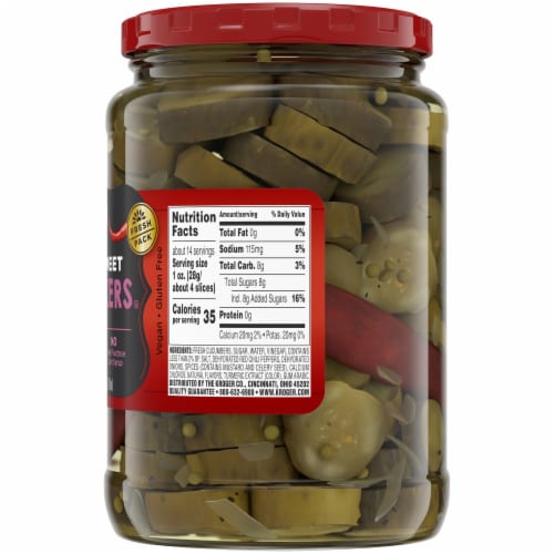 Kroger® Hot & Sweet Snackers Pickles Perspective: right