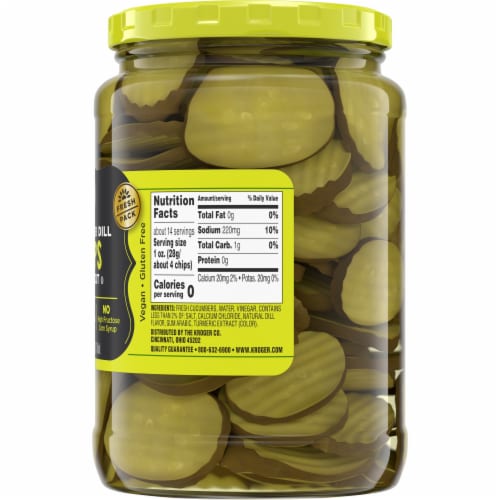 Kroger® Hamburger Dill Oval Cut Pickle Chips Perspective: right