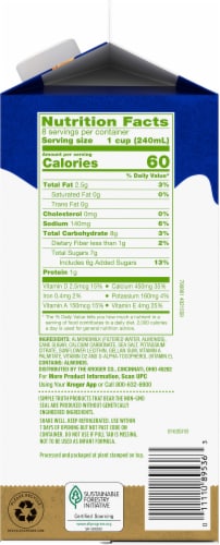 Simple Truth® Dairy Free Original Almond Milk Half Gallon Perspective: right