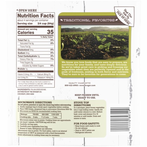 Kroger® Traditional Favorites Frozen Green Beans Italian Cut Perspective: right