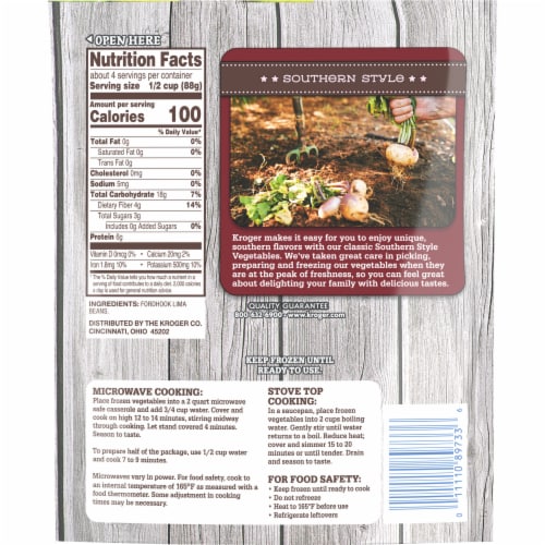 Kroger® Frozen Fordhook Lima Beans Perspective: right