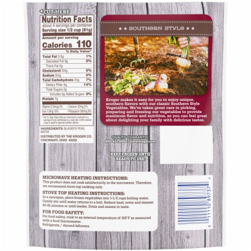 Kroger® Southern Style Frozen Peas Blackeye Perspective: right