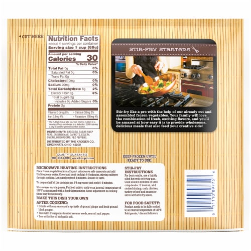 Kroger® Stir-Fry Starters Frozen Vegetables Perspective: right