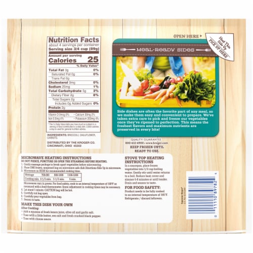Kroger® Meal Ready Sides Frozen Vegetables California Style Perspective: right