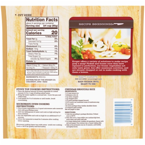 Kroger® Recipe Beginnings® Frozen Broccoli Chopped Perspective: right