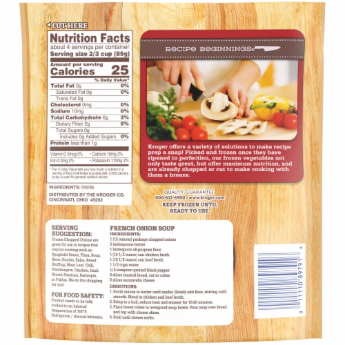Kroger® Recipe Beginnings Frozen Chopped Onions Perspective: right