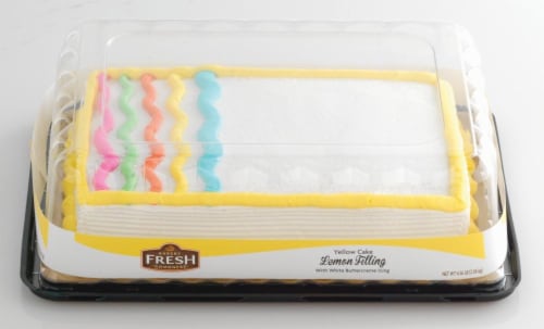 Bakery Fresh Goodness Waves Yellow Sheet Cake with Lemon Filling Perspective: right