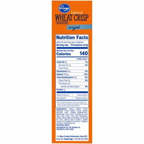 Kroger® Original Baked Wheat Crisp Crackers Perspective: right