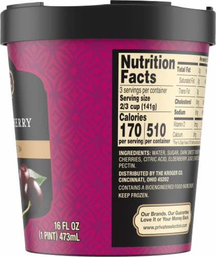 Private Selection® Black Cherry Sorbet Pint Perspective: right