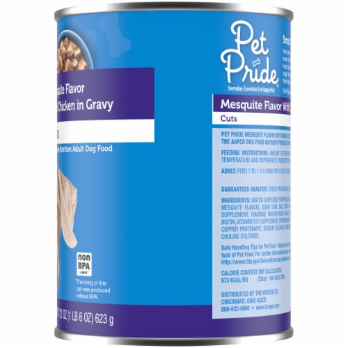Pet Pride® Mesquite Flavor with Chicken Cuts in Gravy Wet Dog Food Perspective: right