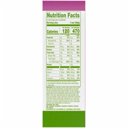 Simple Truth™ Raspberry Cheesecake Frozen Greek Yogurt Bars Perspective: right