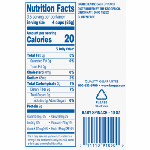 Kroger® Baby Spinach Perspective: right