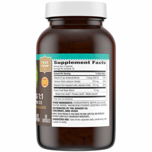 Simple Truth® Cal-Mag 1:1 with Vitamin D3 Capsules Perspective: right
