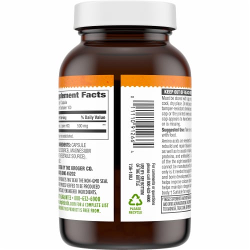 Simple Truth® L-Lysine Capsules 500mg Perspective: right