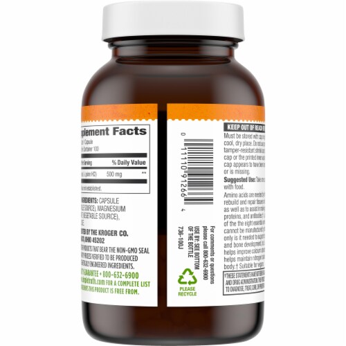 Simple Truth® L-Lysine Capsules 500mg Perspective: right