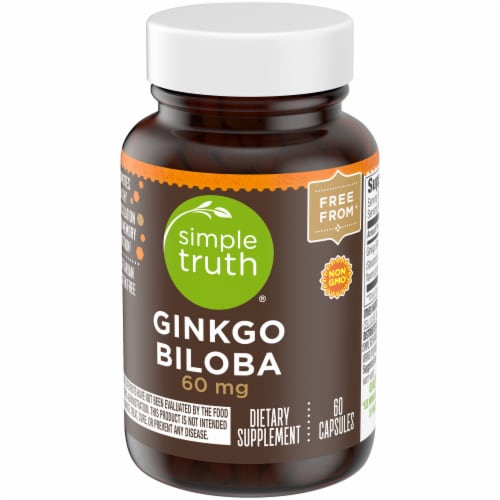 Simple Truth® Ginkgo Biloba Capsules 60mg Perspective: right